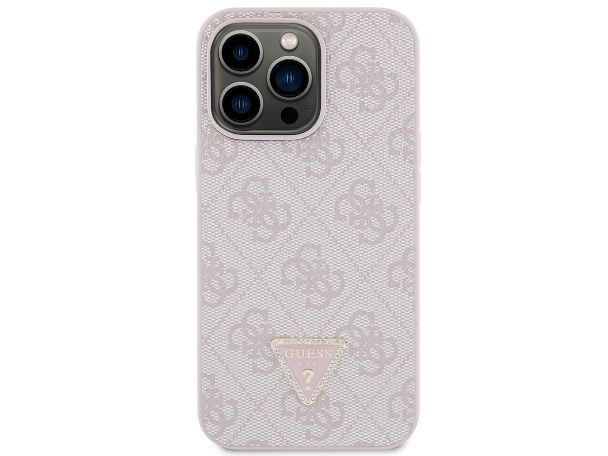 Guess 4G Monogram IPhone 14 Pro Max Koord Hoesje Roze