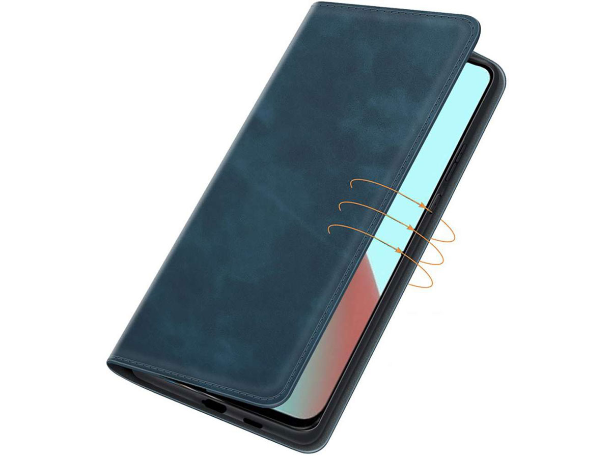 Magnetic Slim Bookcase Xiaomi Mi Lite Hoesje Blauw