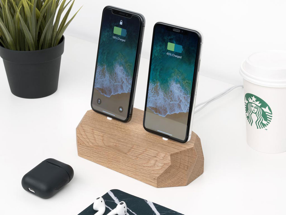 Oakywood Dual Dock Oak - Houten Dual Dock USB-C