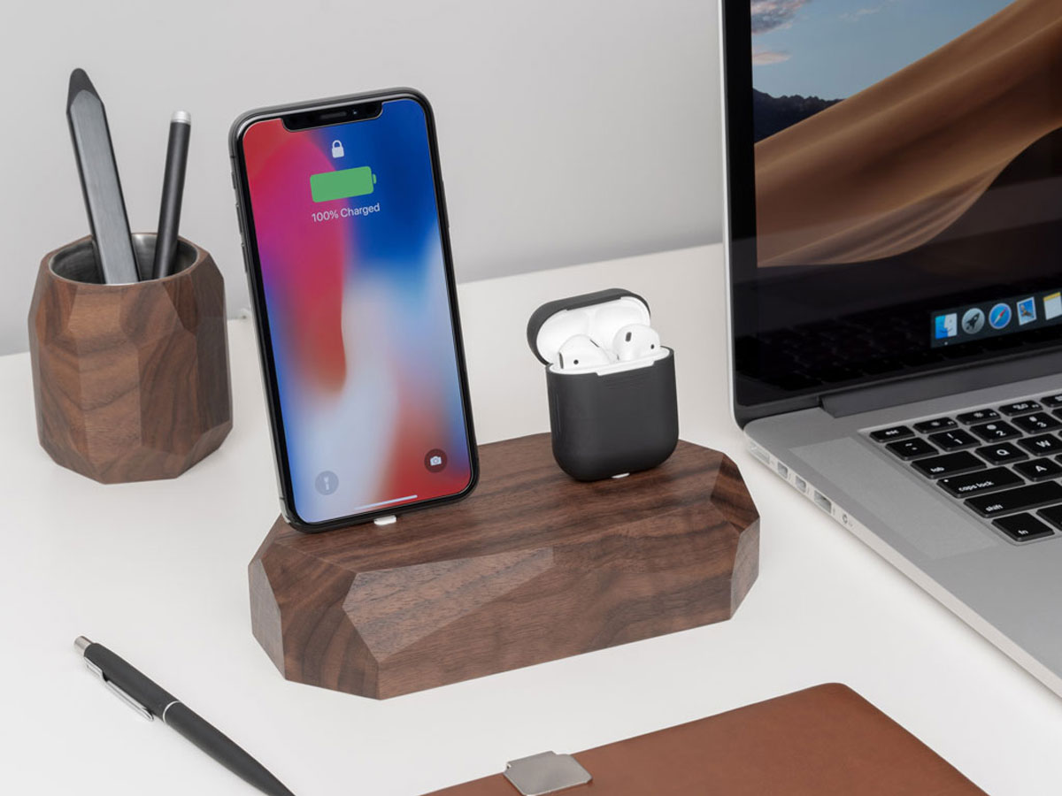 Oakywood Dual Dock Walnut - Houten Dual Dock USB-C