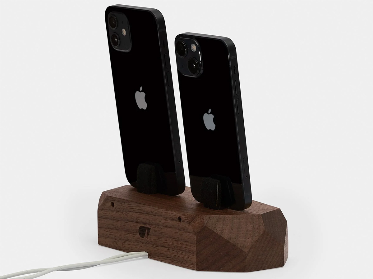 Oakywood Dual Dock Walnut - Houten Dual Dock USB-C