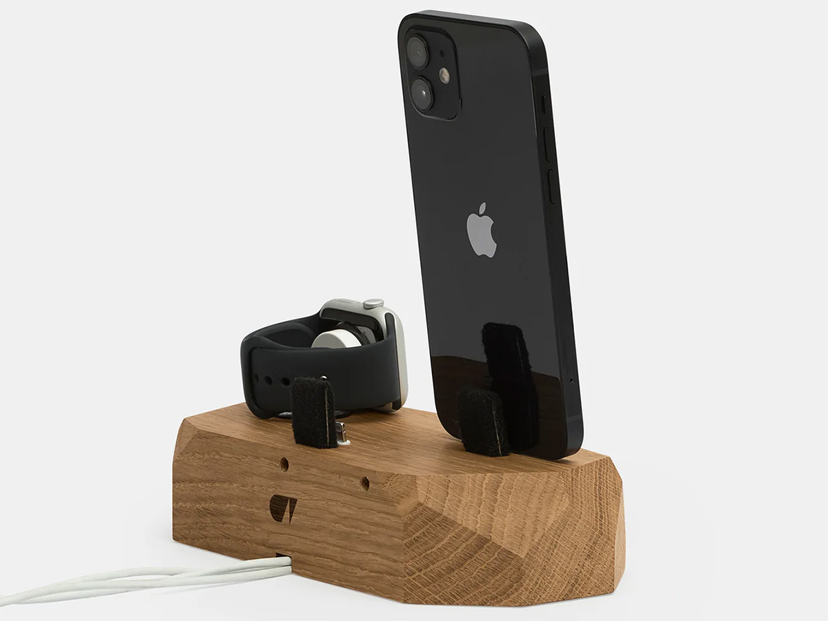 Oakywood Triple Dock Oak - Houten USB-C & Apple Watch Dock