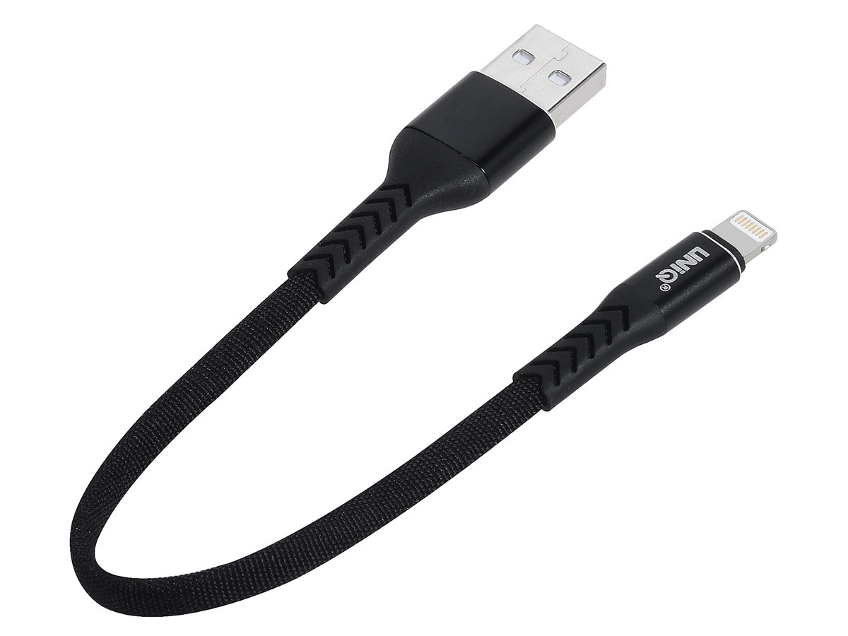 Lightning USB Kabel Kort 20cm - Nylon Geweven (10-Pack)