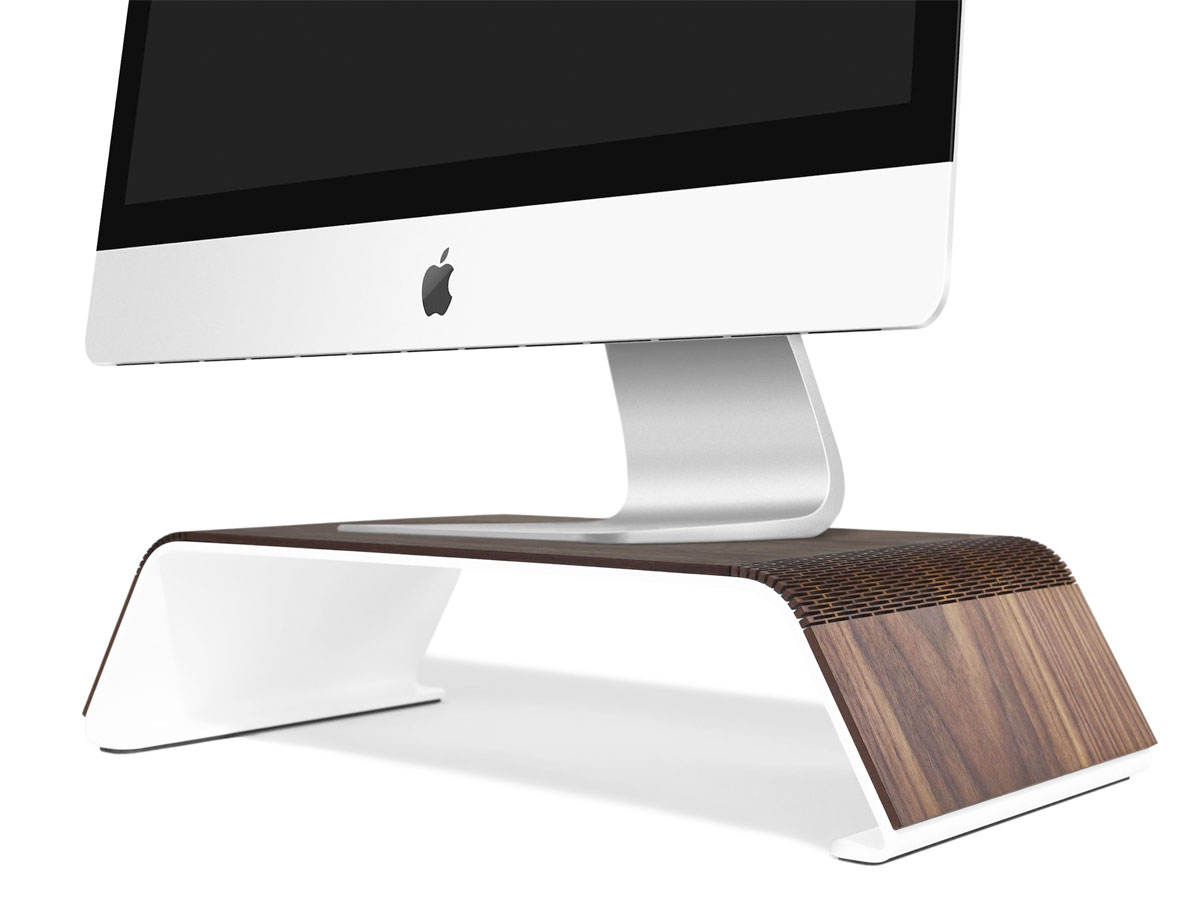 deugd schuifelen Gering RAUW iMac Stand | Houten Design Monitor Standaard