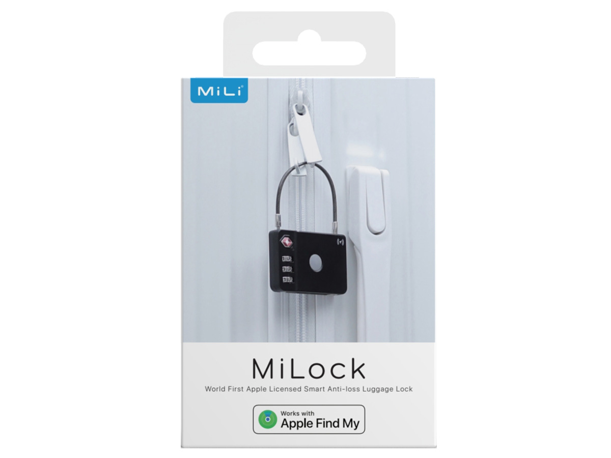 MiLi MiLock TSA Slot met Tracker Zwart - Werkt met Apple Find My app!