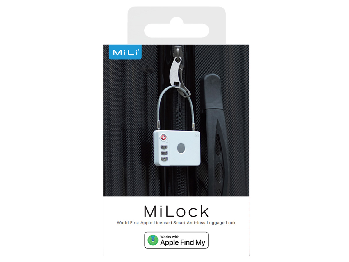 MiLi MiLock TSA Slot met Tracker Wit - Werkt met Apple Find My app!