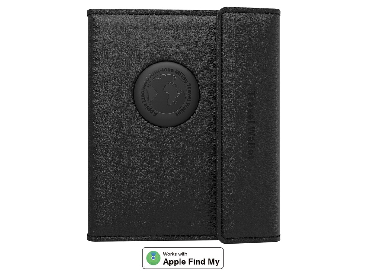 MiLi MiTag Travel Wallet Zwart Paspoorthoes met Tracker - Werkt met Apple Find My app!