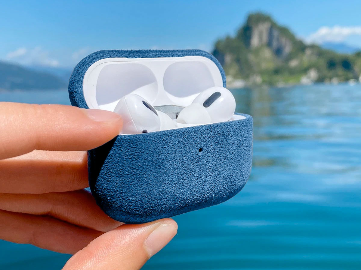 Alcanside Alcantara Case Blauw - AirPods 3 Hoesje