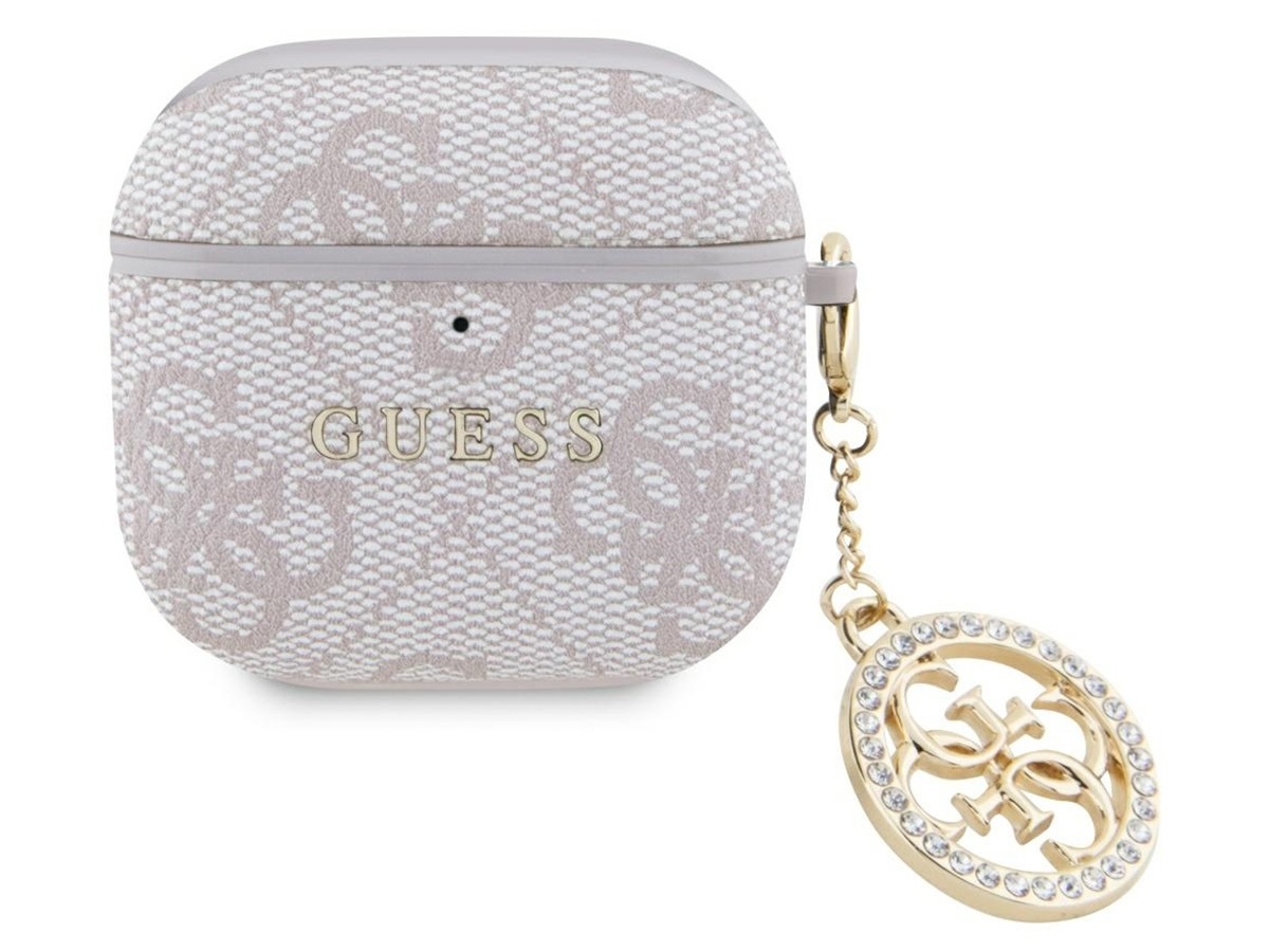 Guess 4G Monogram Charm Case Roze - AirPods 4 Case Hoesje