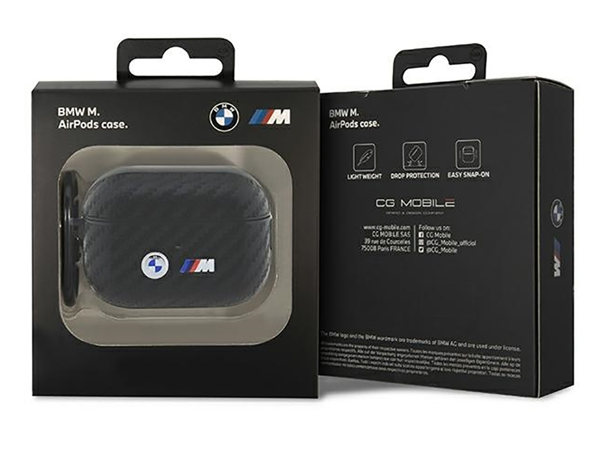 BMW M Carbon Case Zwart - AirPods Pro 2nd Gen Case Hoesje