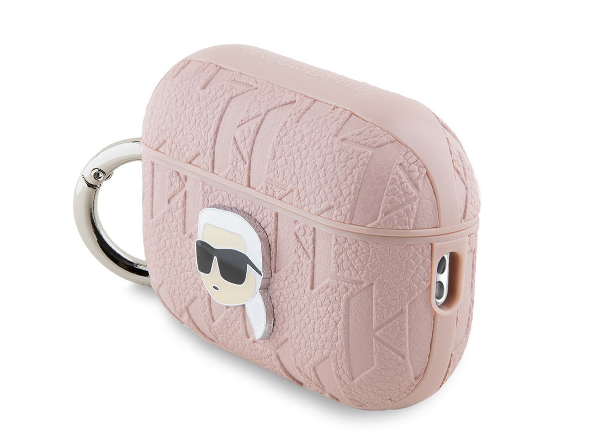 Karl Lagerfeld Ikonik Karl Monogram Case Roze - AirPods Pro 1 & 2 Case Hoesje