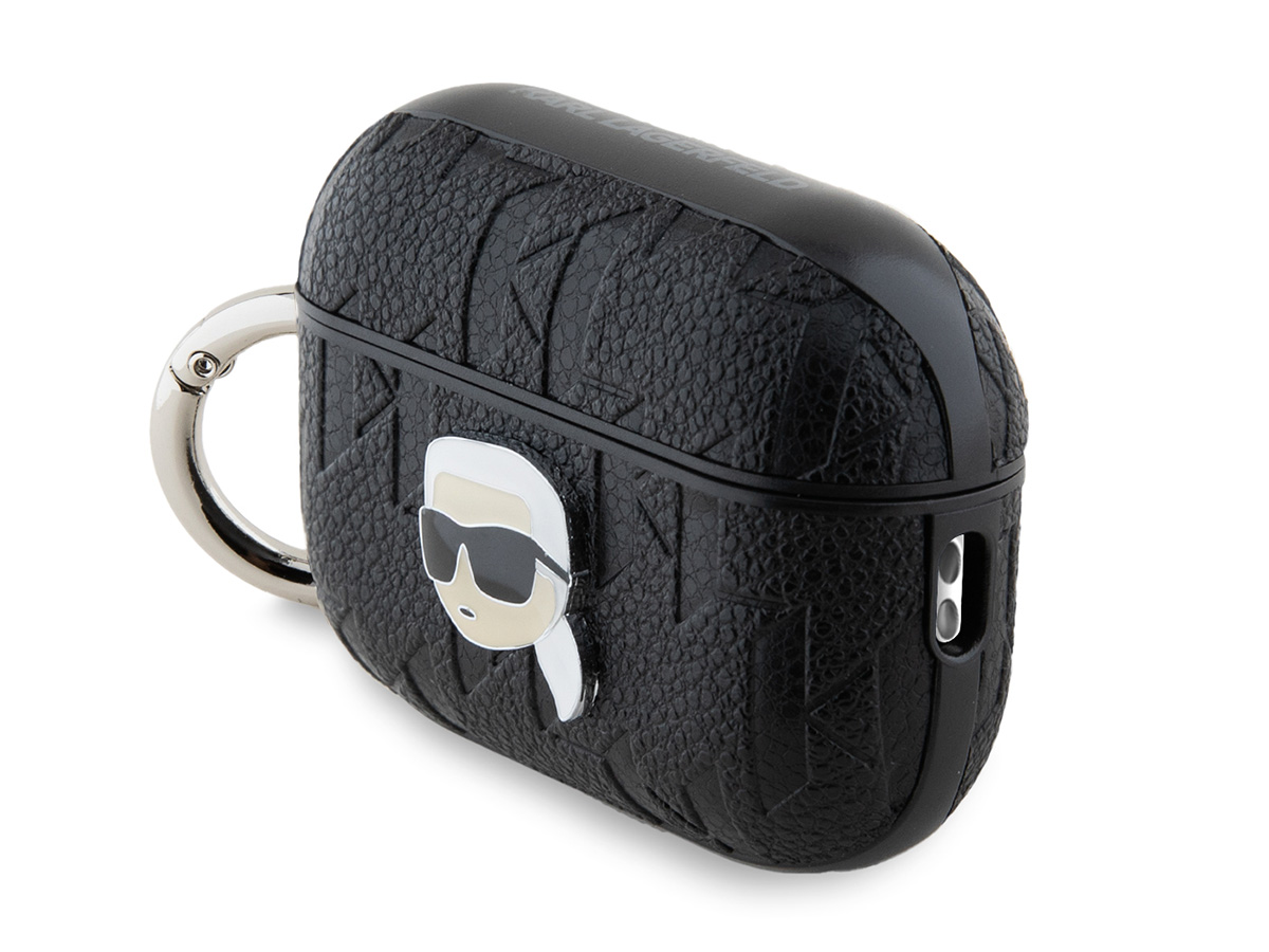 Karl Lagerfeld Ikonik Karl Monogram Case Zwart - AirPods Pro 1 & 2 Case Hoesje