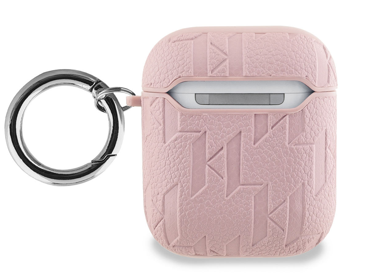 Karl Lagerfeld Ikonik Choupette Monogram Case Roze - AirPods 1 & 2 Case Hoesje