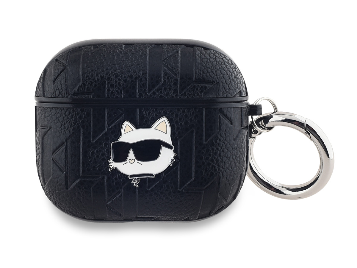 Karl Lagerfeld Ikonik Choupette Monogram Case Zwart - AirPods 3 Case Hoesje