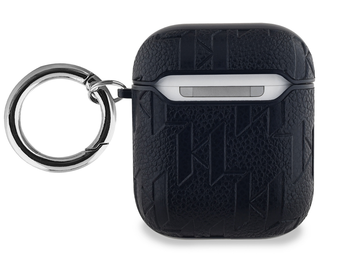 Karl Lagerfeld Ikonik Duo Monogram Case Zwart - AirPods 1 & 2 Case Hoesje