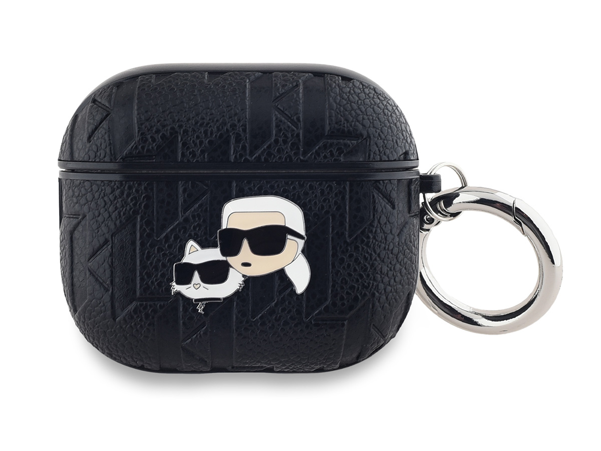 Karl Lagerfeld Ikonik Duo Monogram Case Zwart - AirPods 3 Case Hoesje