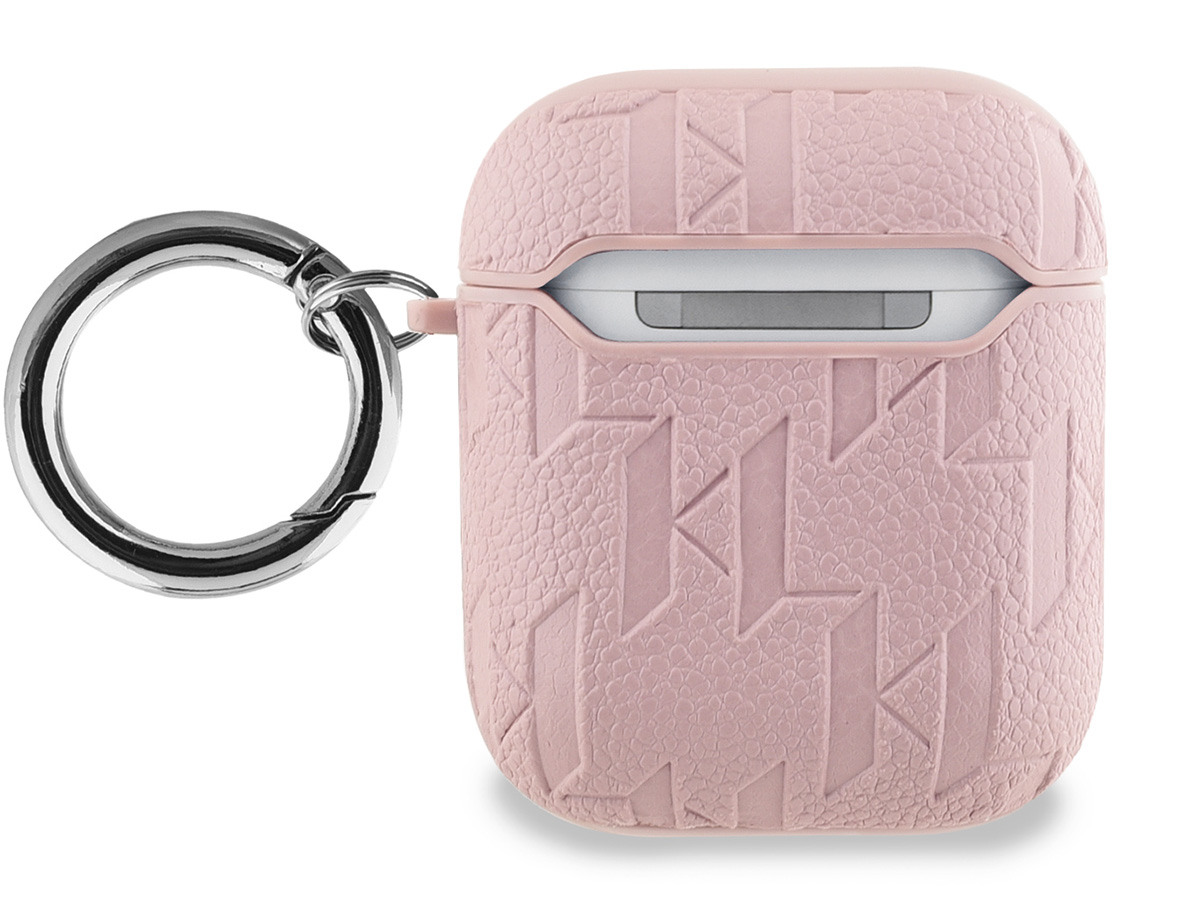 Karl Lagerfeld Ikonik Karl Monogram Case Roze - AirPods 1 & 2 Case Hoesje