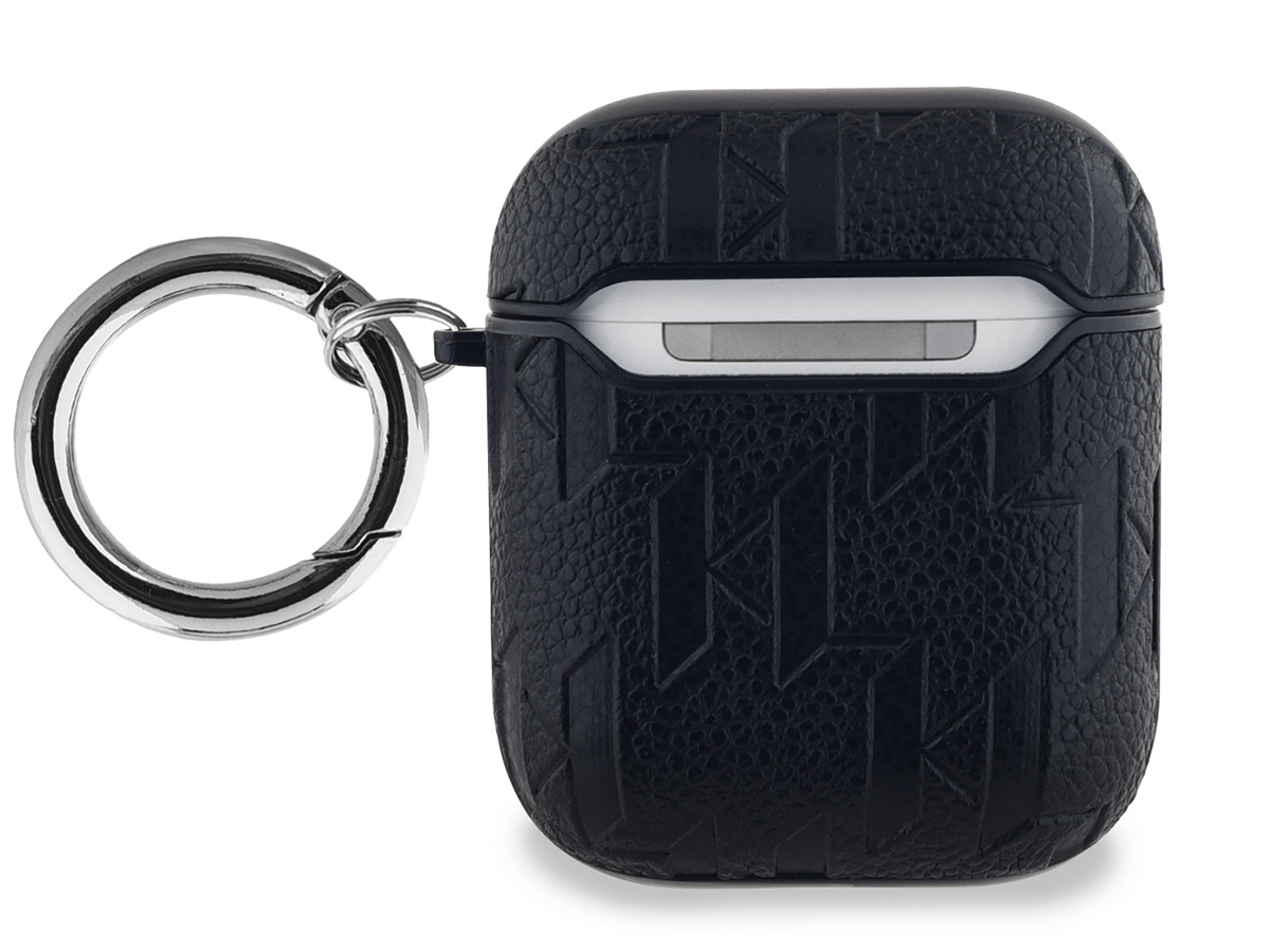 Karl Lagerfeld Ikonik Karl Monogram Case Zwart - AirPods 1 & 2 Case Hoesje