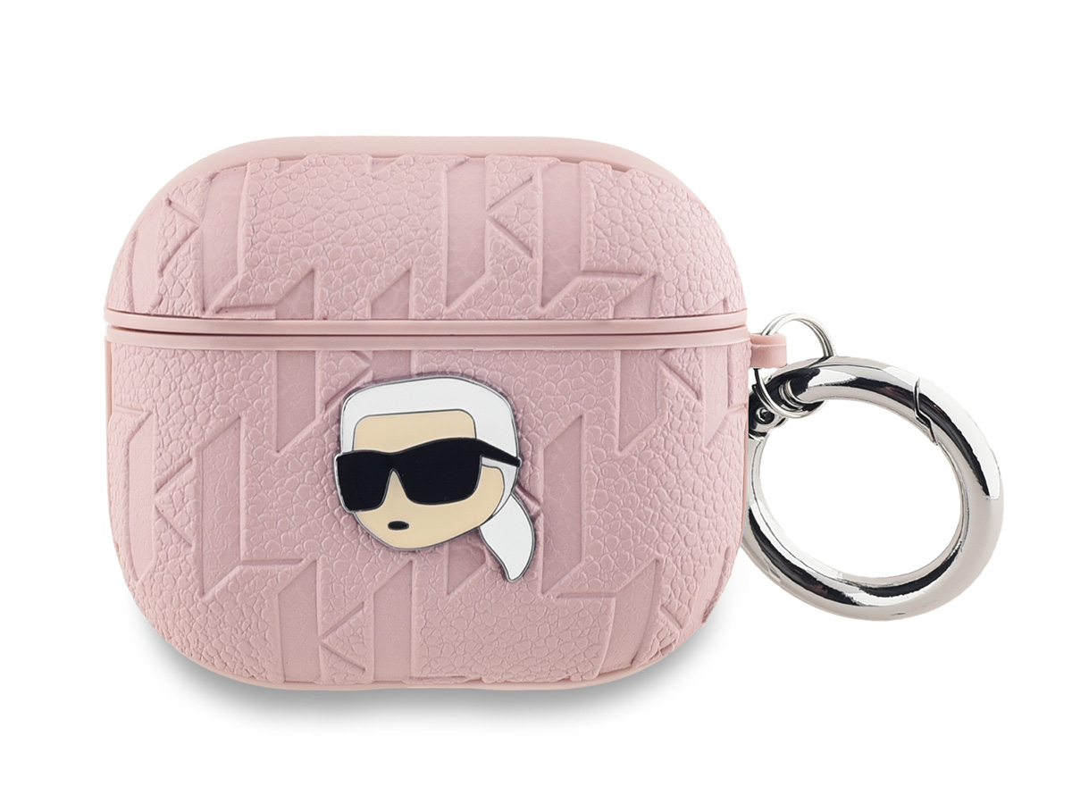 Karl Lagerfeld Ikonik Karl Monogram Case Roze - AirPods 3 Case Hoesje