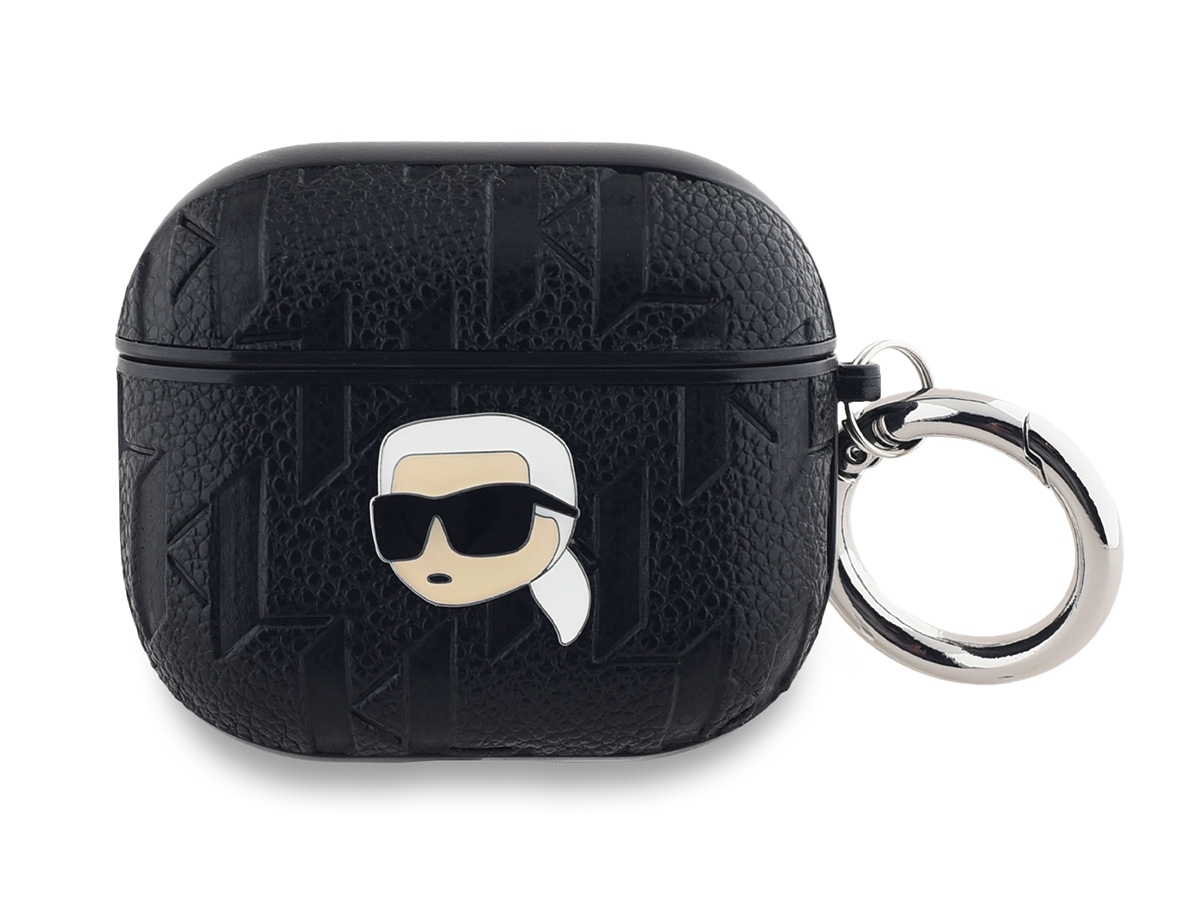 Karl Lagerfeld Ikonik Karl Monogram Case Zwart - AirPods 3 Case Hoesje