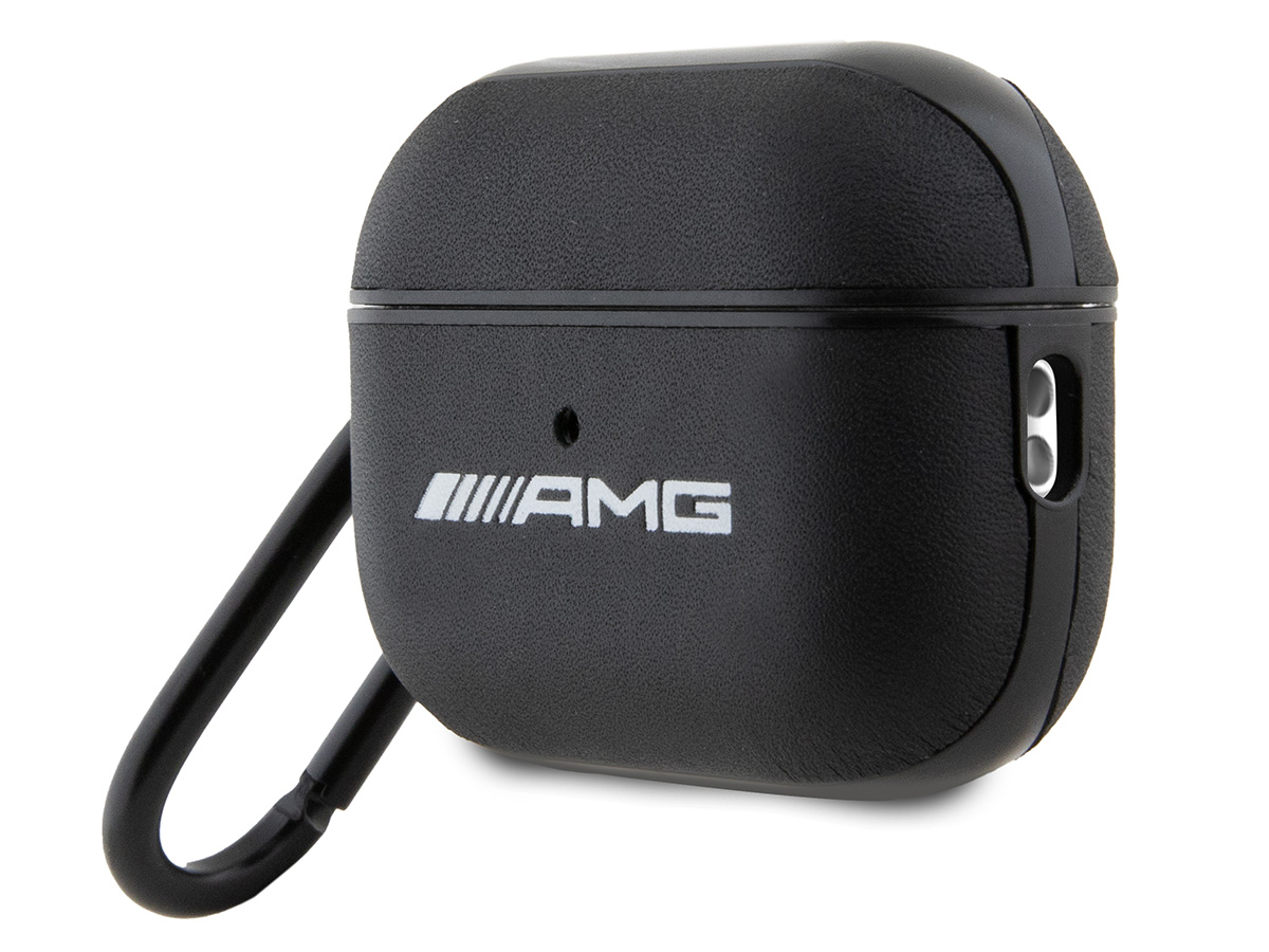 Mercedes AMG Leather Case Zwart - AirPods Pro 2nd Gen Hoesje