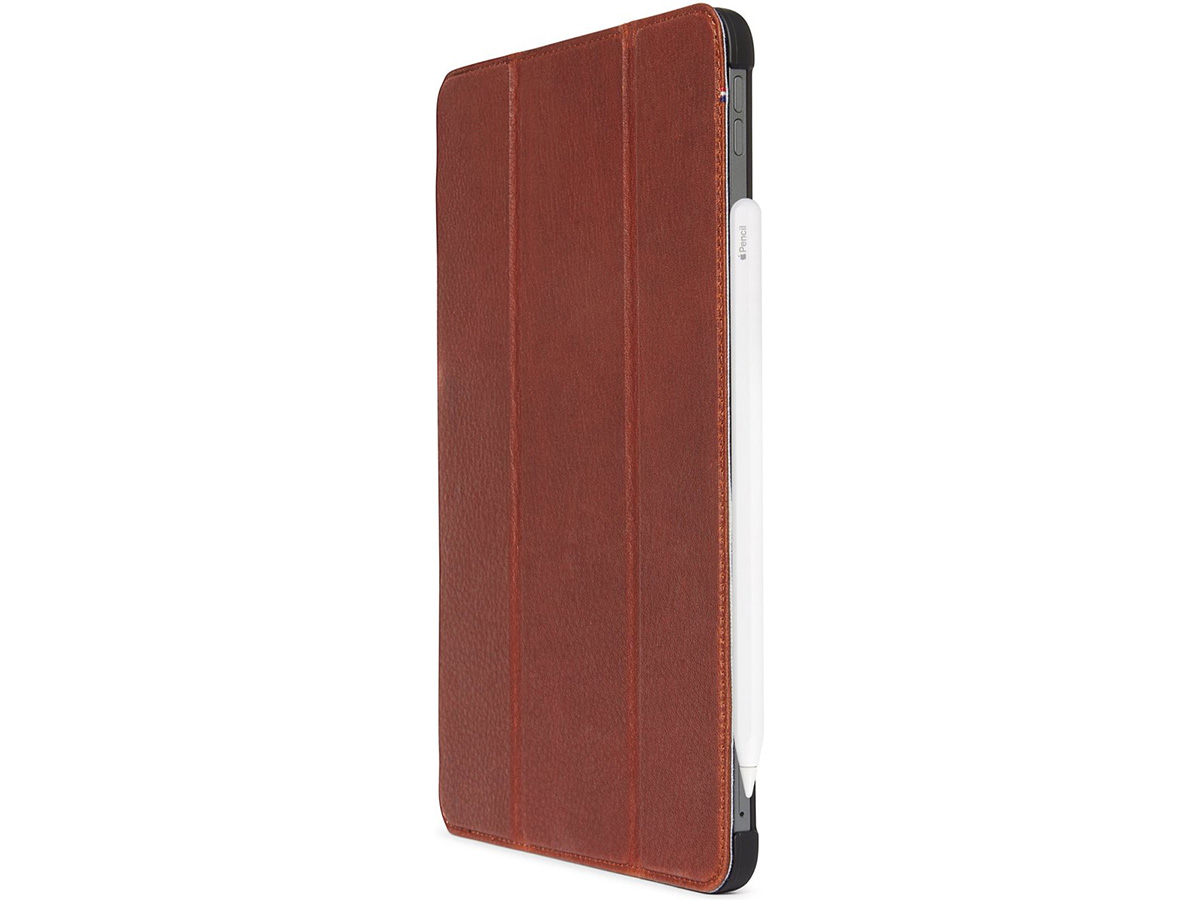 Decoded Leather Slim Cover Bruin Leer - iPad 10 (2022) hoesje