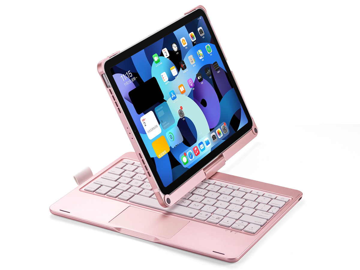 Toetsenbord Case 360 met Muis Trackpad Roze - iPad Air 11