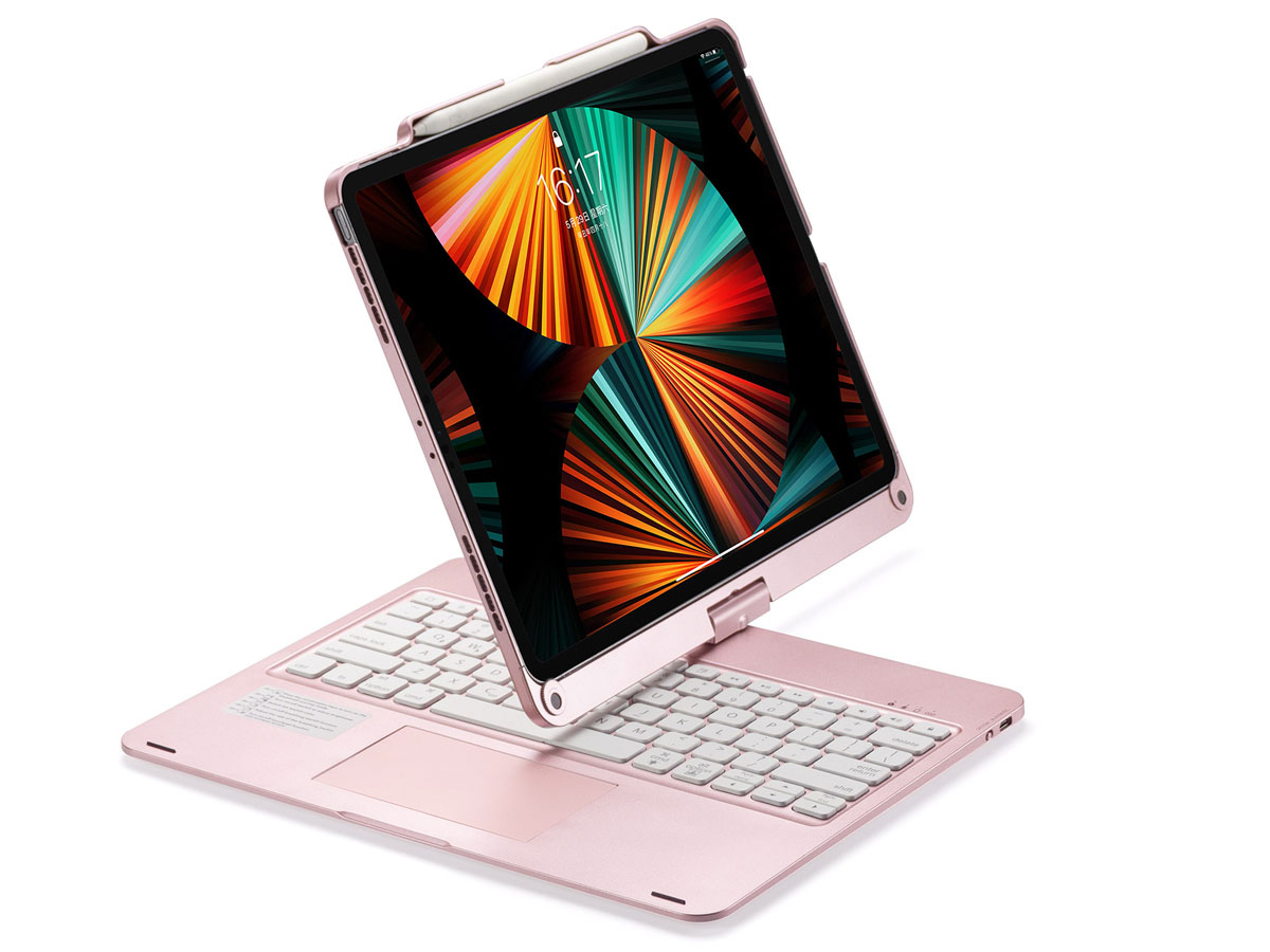 Toetsenbord Case 360 met Muis Trackpad Roze - iPad Air 13