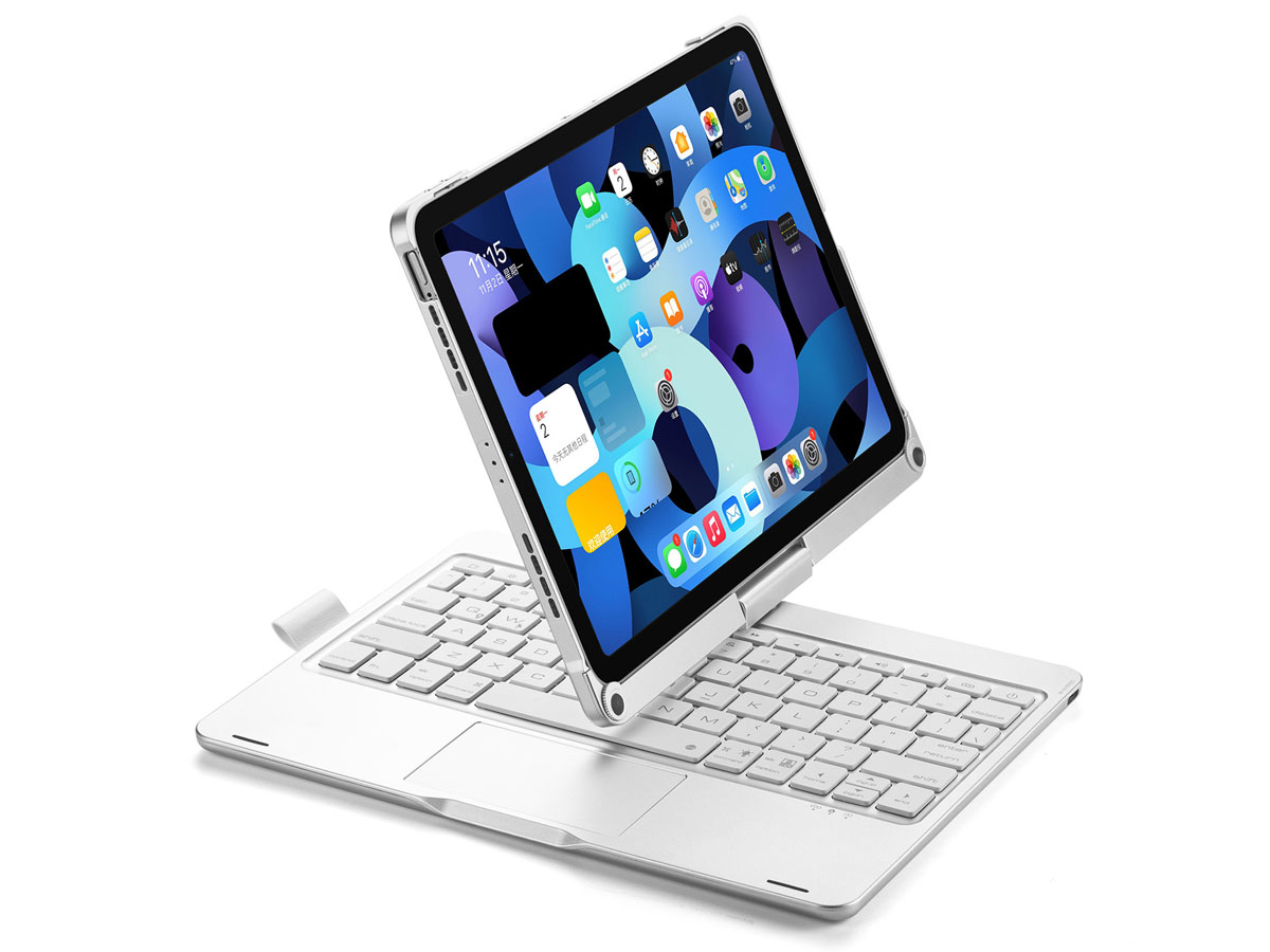 Toetsenbord Case 360 met Muis Trackpad Zilver - iPad Pro 11