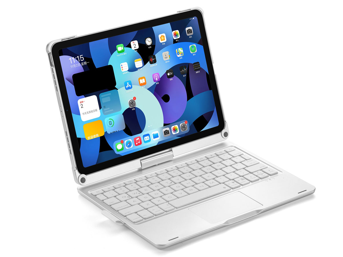 Toetsenbord Case 360 met Muis Trackpad Zilver - iPad Pro 11