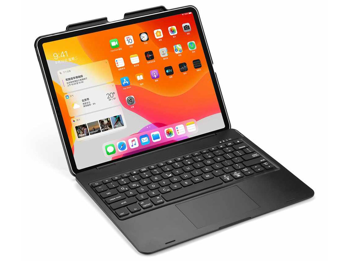 Verbonden Oranje platform iPad Pro 12.9 2020 Toetsenbord Case met Trackpad Goud