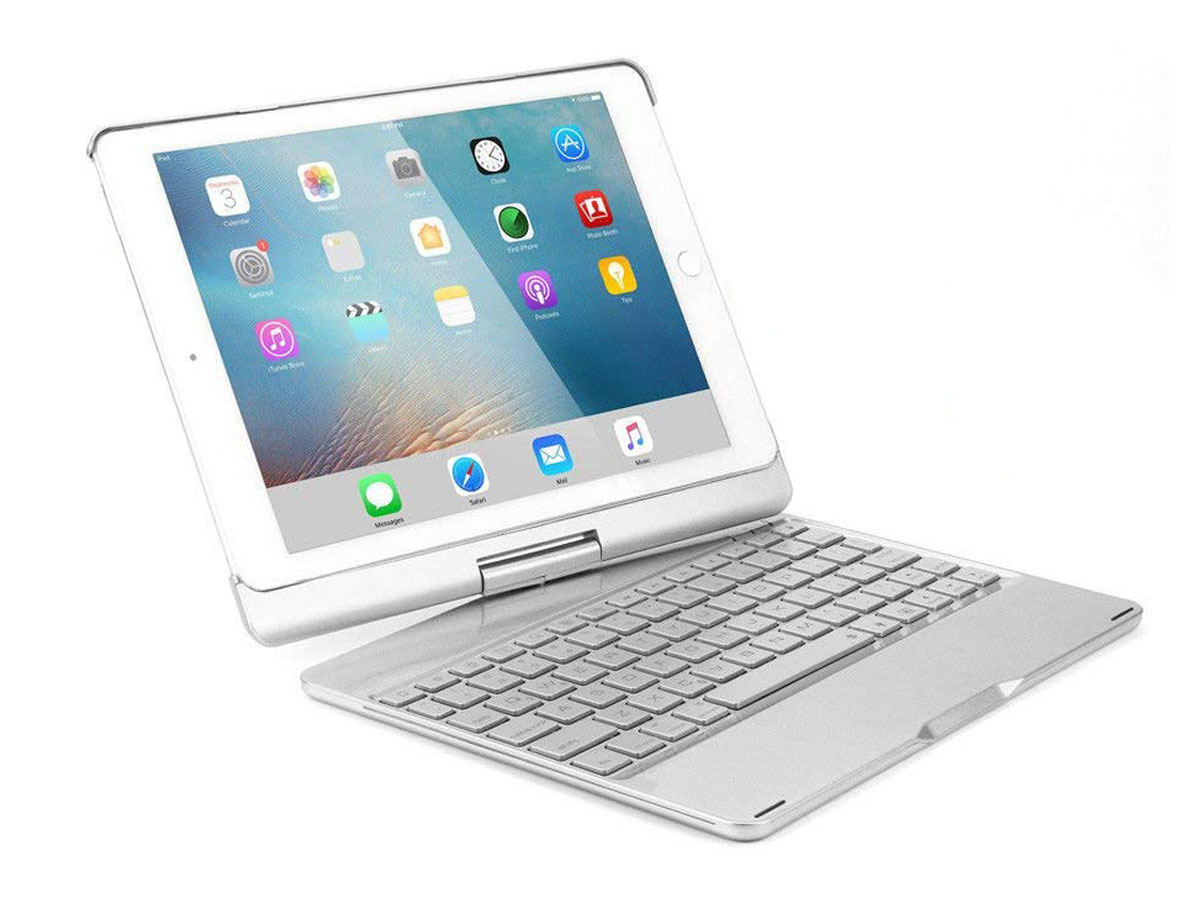 Moderniseren onkruid schudden Keyboard Case 360 Zilver | iPad 9,7" Toetsenbord Hoesje