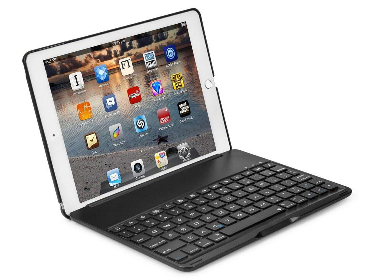 hangen Uitgang Moment iPad Air 2 Pro 9.7 Toetsenbord Hoes Keyboard Case Zwart