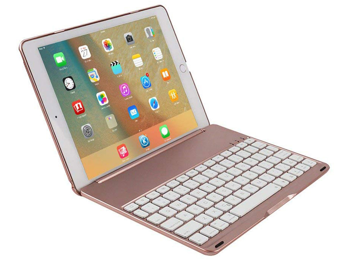 solo campus storting iPad mini 4 Toetsenbord Case Rosé | Hoesje met Keyboard