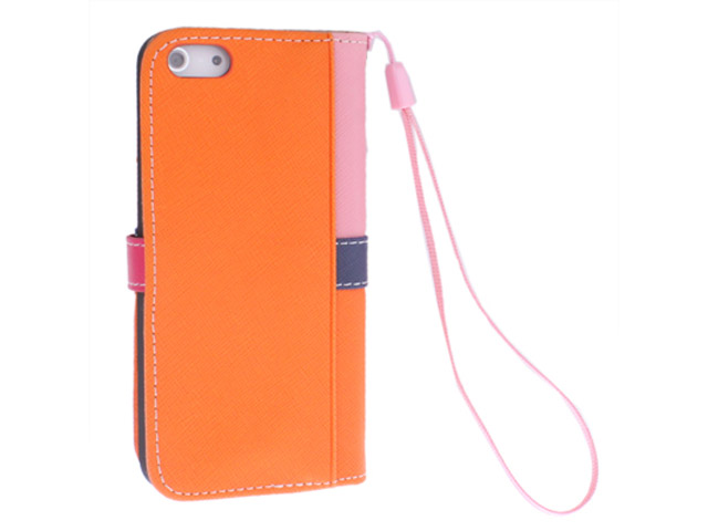 Fashion Flower Wallet Case Hoesje voor iPhone 5/5S