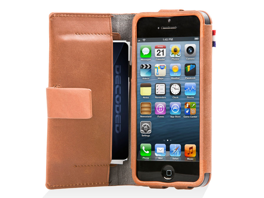 Complex bijstand zwavel Decoded Wallet Case - Lederen Hoesje voor iPhone 5/5S