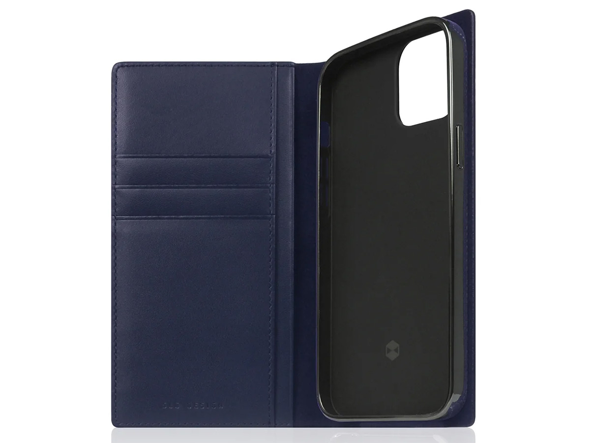 SLG Design D+ Italian Carbon Bookcase Navy - iPhone 12 Mini hoesje