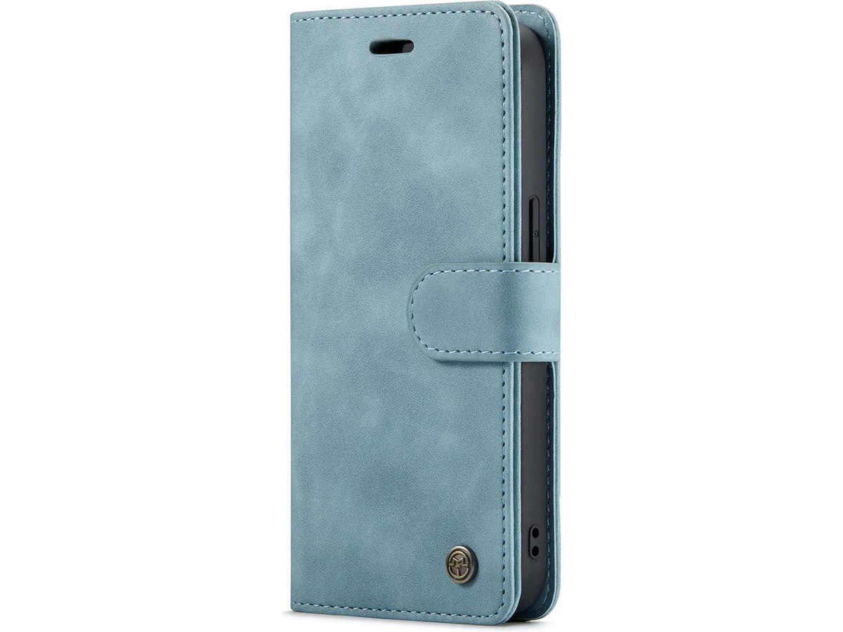 CaseMania 2in1 Magnetic Bookcase Aqua - iPhone 12/12 Pro Hoesje