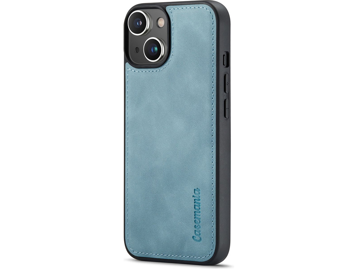 CaseMania 2in1 Magnetic Bookcase Aqua - iPhone 12/12 Pro Hoesje