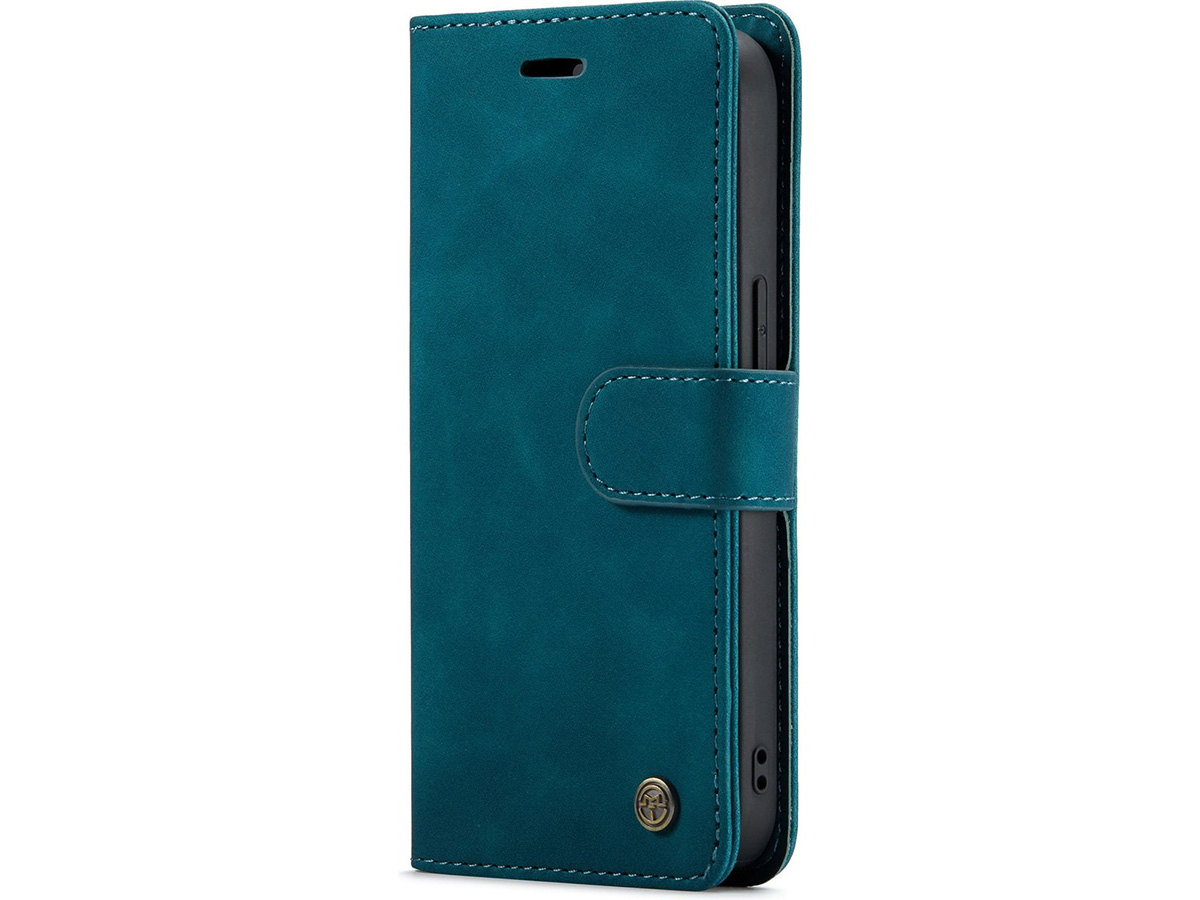 CaseMania 2in1 Magnetic Bookcase Groen - iPhone 12/12 Pro Hoesje