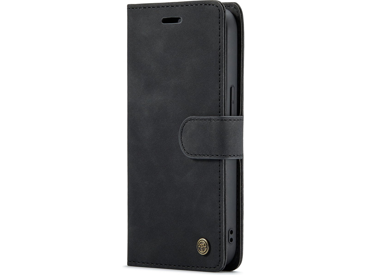 CaseMania 2in1 Magnetic Bookcase Zwart - iPhone 12/12 Pro Hoesje