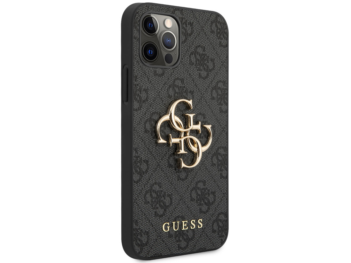 Guess Big 4G Monogram Case Grijs - iPhone 12/12 Pro hoesje