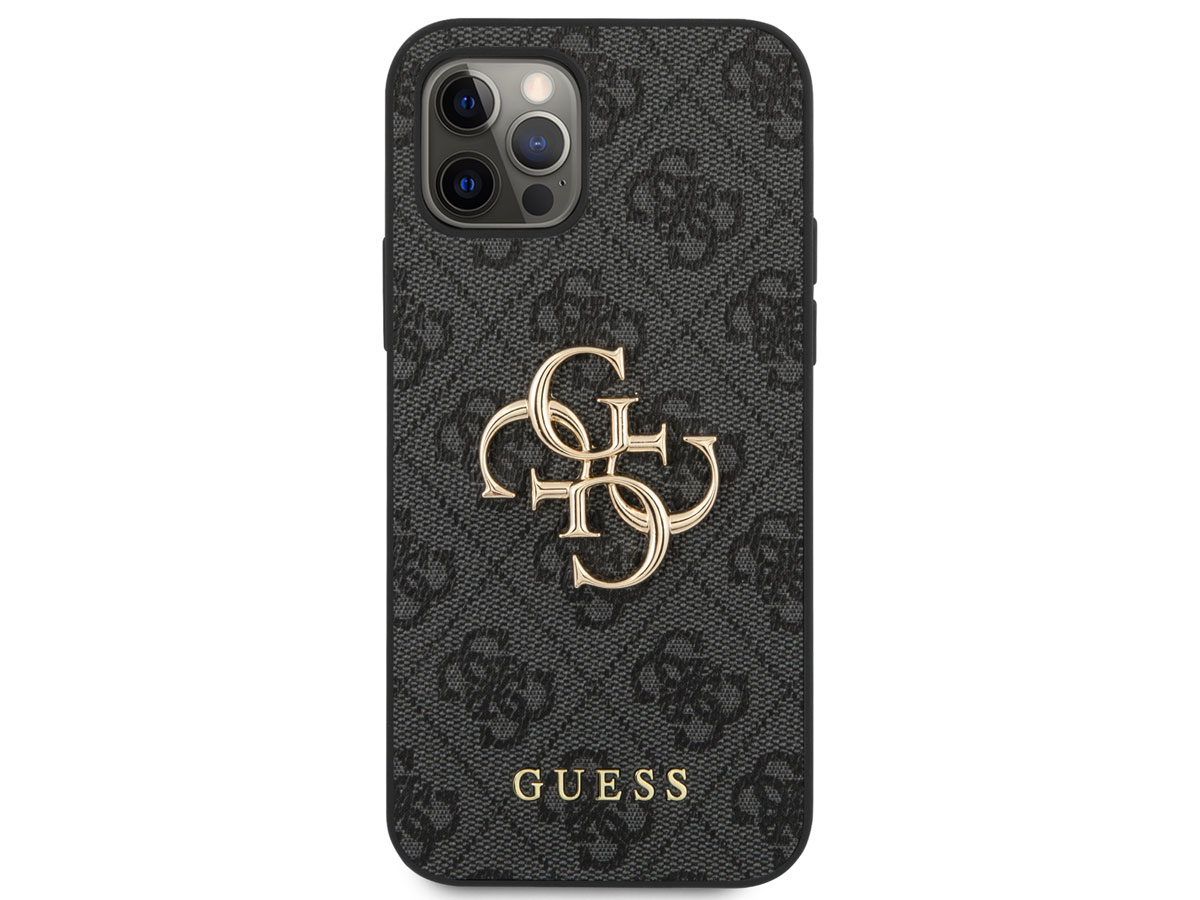 Guess Big 4G Monogram Case Grijs - iPhone 12/12 Pro hoesje