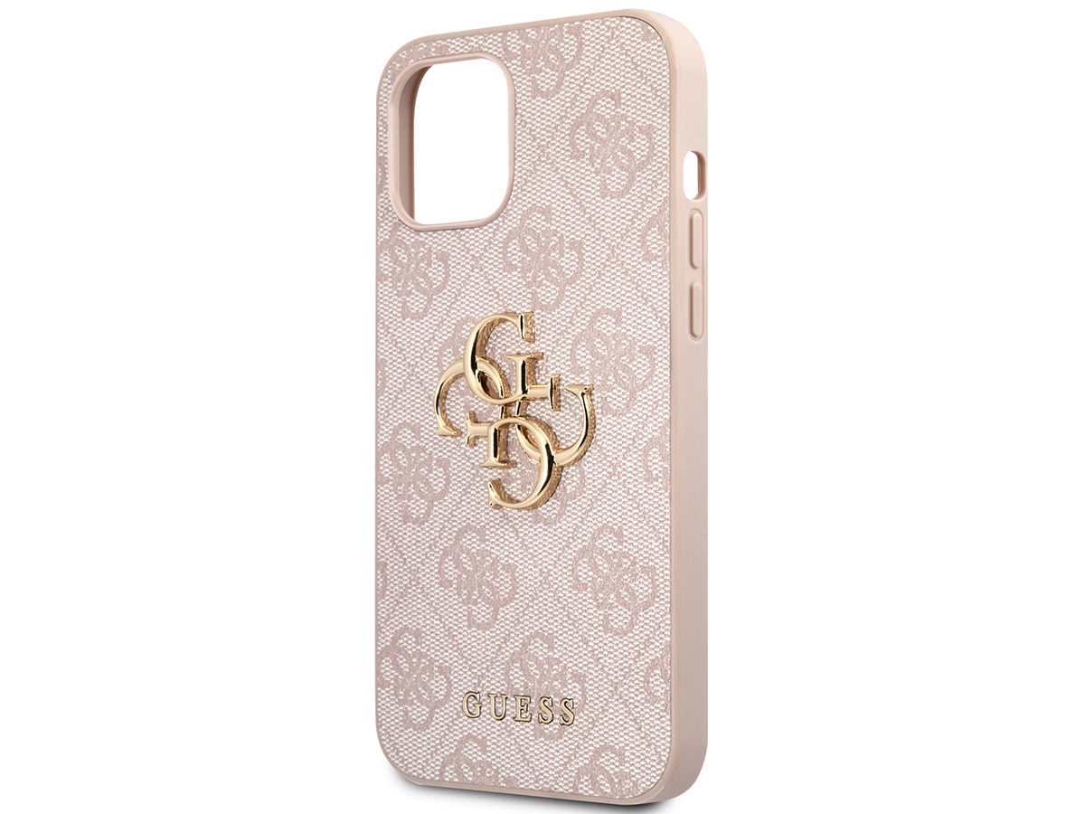 Guess Big 4G Monogram Case Roze - iPhone 12/12 Pro hoesje