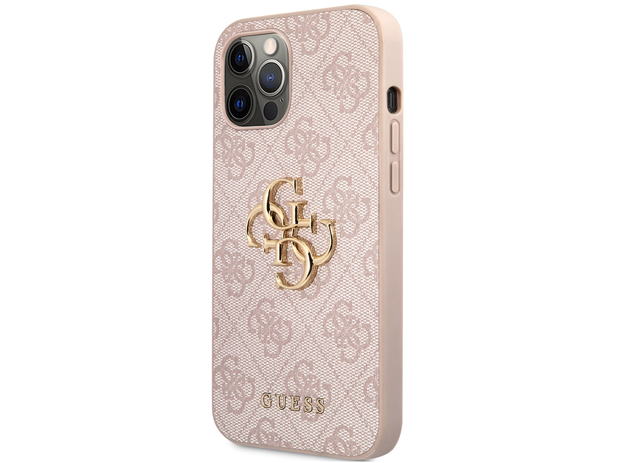 Guess Big 4G Monogram Case Roze - iPhone 12/12 Pro hoesje