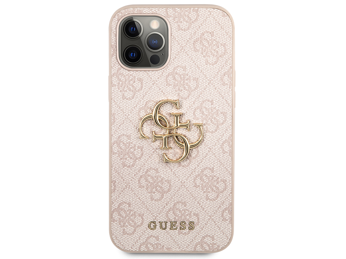 Guess Big 4G Monogram Case Roze - iPhone 12/12 Pro hoesje