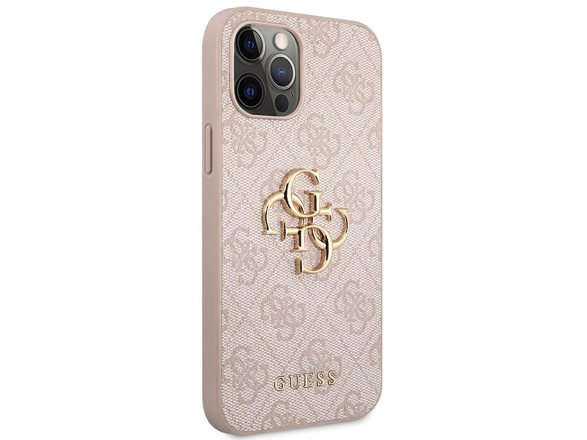 Guess Big 4G Monogram Case Roze - iPhone 12/12 Pro hoesje