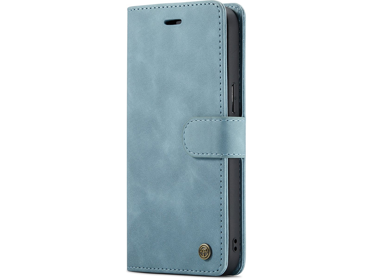 CaseMania 2in1 Magnetic Bookcase Aqua - iPhone 12 Pro Max Hoesje