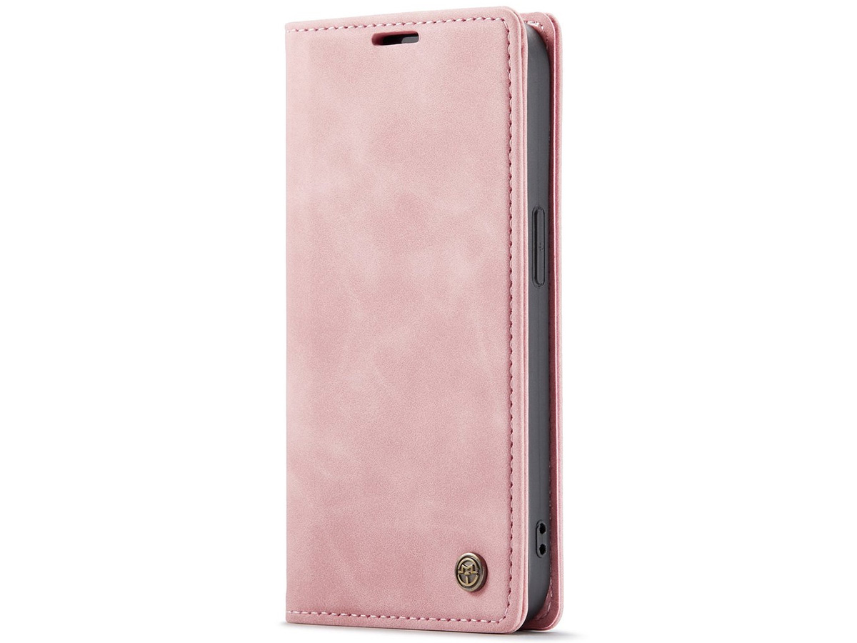 CaseMania Vintage Slim Bookcase Roze - iPhone 13 hoesje