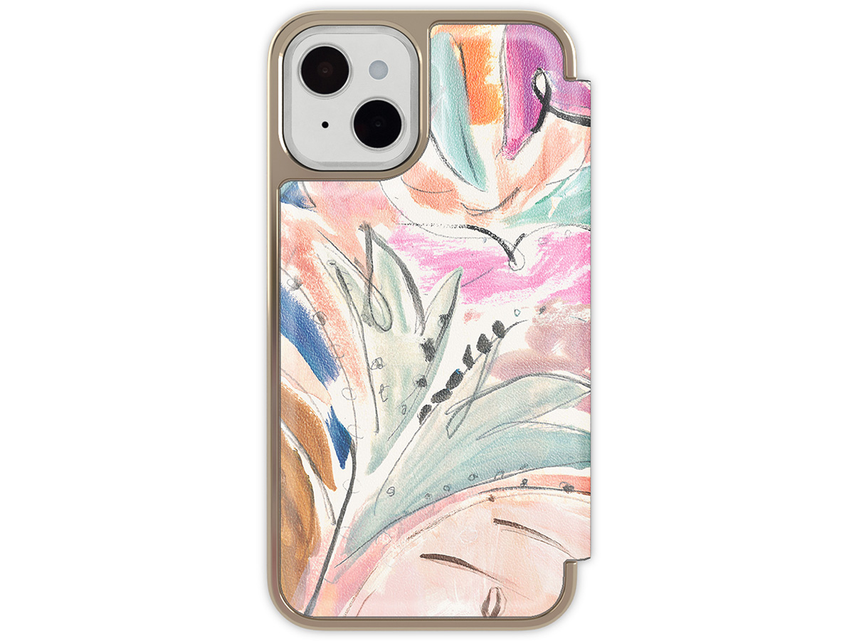 Ted Baker Art Print Mirror Folio Case - iPhone 13 Hoesje